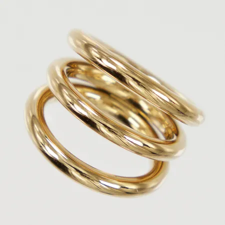 Ring stl 16¾ Edblad Echo, bredd 9,6-18,3mm, guldpläterat stål,