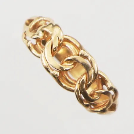 Ring Bismarck, längd 18½, bredd 7mm, 18K  Vikt: 3,4 g