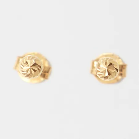 Ett par örhängen med kulor, Ø3mm, 18K. Vikt: 0,4 g