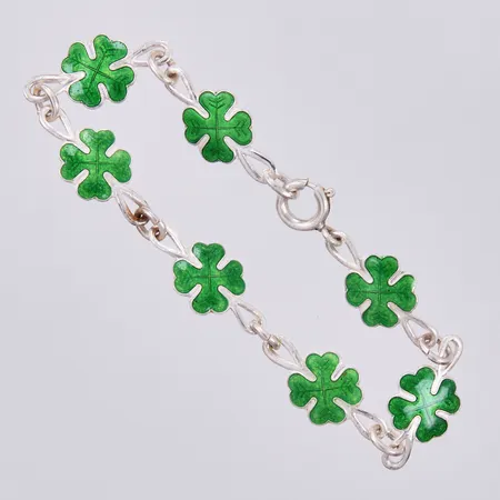 Armband med emalj längd ca 15,5cm, bredd ca 2-10mm, 925/1000 silver Vikt: 6,2 g