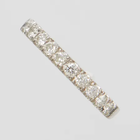 Alliansring med 10 diamanter 0,50ctv enligt gravyr, Ø18½, bredd: 2,6-2,8mm, ograverad, GHA, vitguld, 18K Vikt: 5,2 g