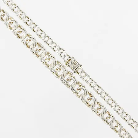 Kedja Bismarck 46cm, doserad 7-12mm, GFAB 925/1000 Vikt: 35,8 g