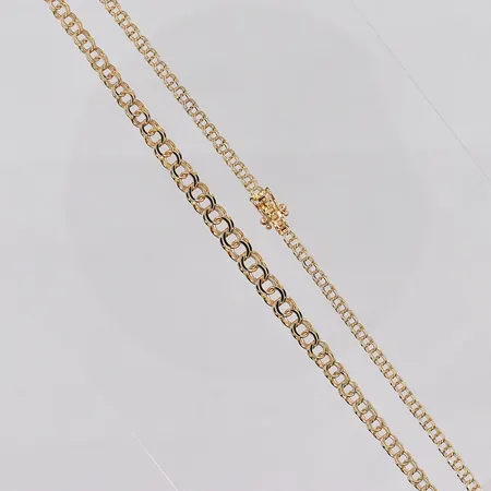 Collier doserad Bismarck, 43cm, bredd 3,2-5,5mm, 18K Vikt: 9,9 g