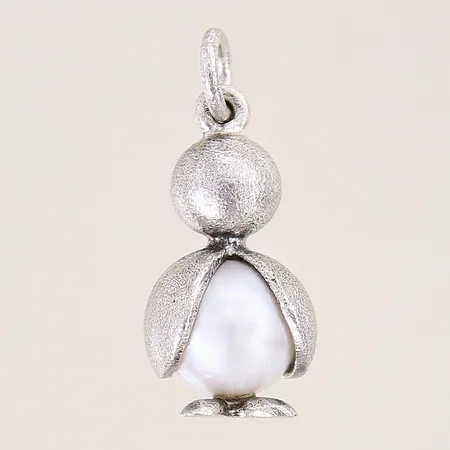 Hänge med imitationspärla, 27x12mm, silver 925/1000 Vikt: 6,2 g