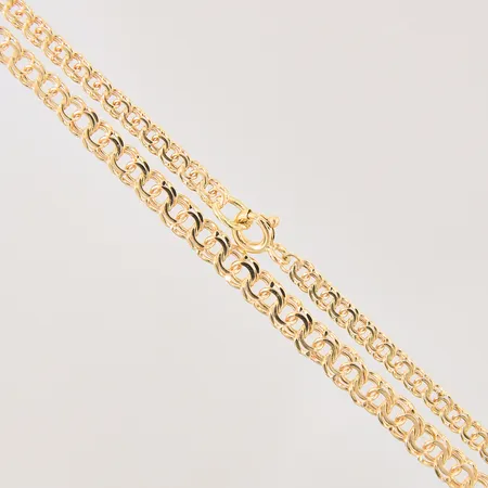 Collier doserad Bismarck, längd 44cm, bredd 3,1-4,5mm, 18K Vikt: 9,5 g