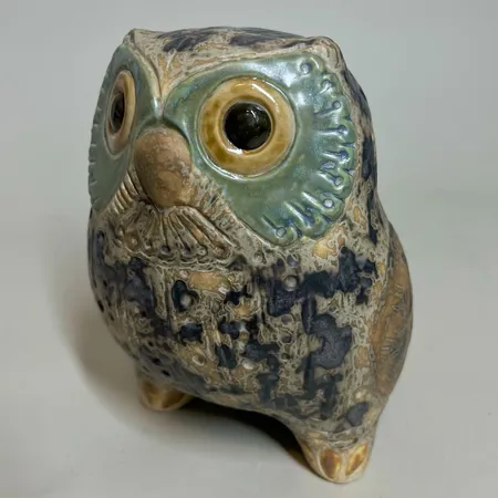 Figurin Lladro Spanien Uggla keramik 15,5cm, 12cm