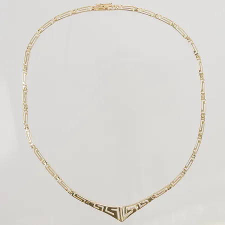 Collier, ca44cm, bredd:3,6-12,7mm, 14K, 21,1g.