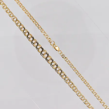 Collier doserad Bismarck, 46cm, bredd 3,5-7mm, 18K Vikt: 13,8 g