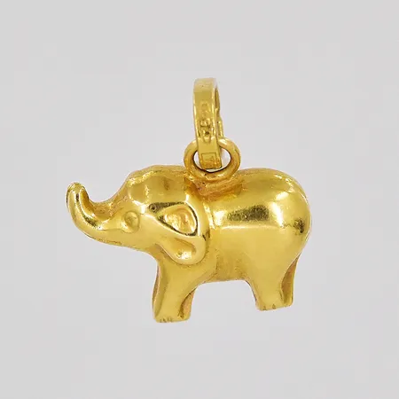 Hänge elefant 10,4x12,4mm inklusive ögla GHA ihålig, 18K Vikt: 0,4 g