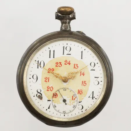 Fickur, Ø55mm, liten sekundvisare, skadad urtavla, innerboett i metall, silver 800/1000 silver 