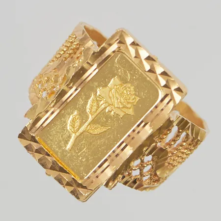 Ring, Ø15,5, bredd:11,5x16,2mm, 21K 4,5g.