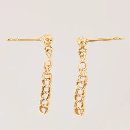 Ett par örhängen Bismarck, 16x3mm, snurrebus saknas, 18K  Vikt: 0,7 g