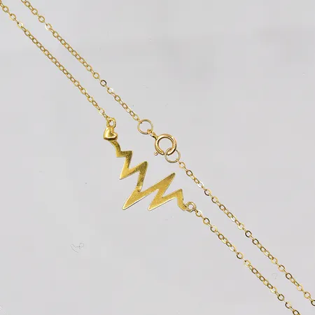 Collier 48cm buckligt hänge, 21K Vikt: 1,9 g