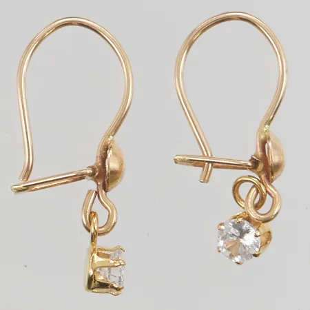 Örhängen, ett par med stenar, 20mm, 18K 1,1g.