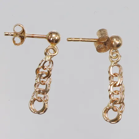 Ett par Örhängen Bismarck hängande modell 4x20mm 18K Vikt: 1,1 g