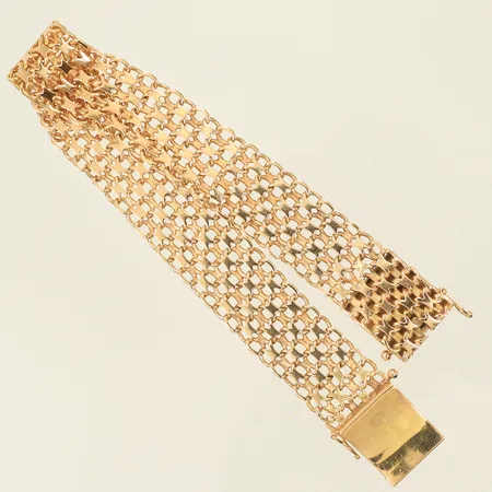Armband, x-länk, längd 19,5cm, bredd 15mm, 18K, 23,8g Vikt: 23,8 g