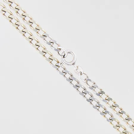 Kedja Pansar, längd 45,5cm, bredd 4mm, Balestra, mindre bucklig vid lås, delvis förgylld, silver 925/1000 Vikt: 15,6 g
