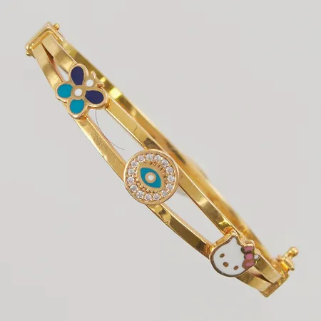 Armring för barn, öppningsbar, innermått 36,7x47,5mm, 21K, 9,0g.