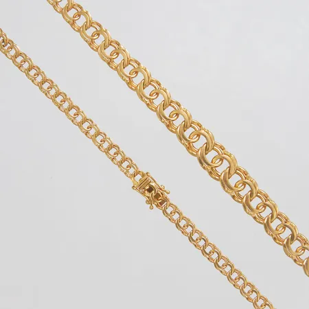 Collier, doserad Bismarck, längd: 45,7cm, bredd: 4,9-9,7mm, 18K Vikt: 29,9 g