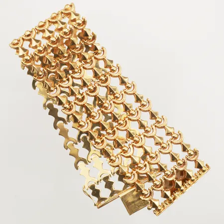 Armband, längd 20cm, bredd 34mm, 18K Vikt: 39 g