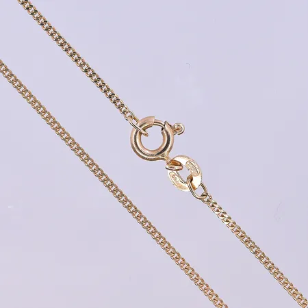 Kedja Pansar, längd 38 cm, bredd 1 mm, 18K. Vikt: 2,3 g