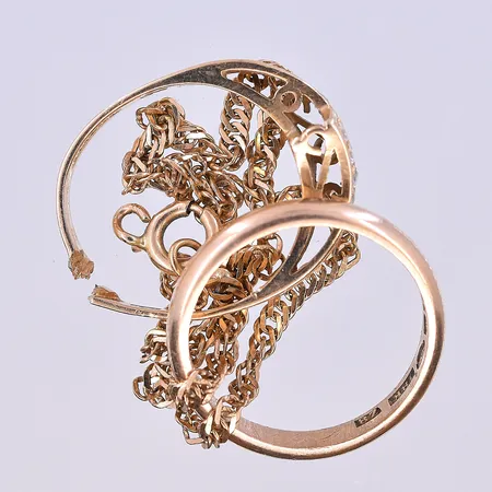 Diverse defekt guld, 18K. Vikt: 8,6 g