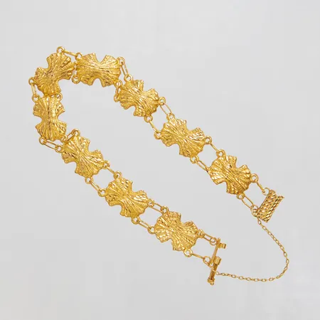 Armband, defekt, buckligt, 21K Vikt: 6 g