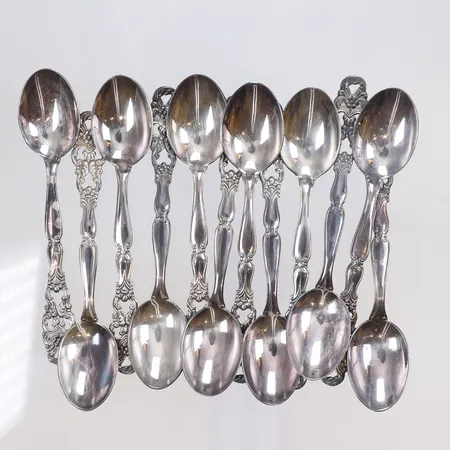 12st Mockaskedar längd 9,6cm GAB silver 830/1000 Vikt: 95,7 g