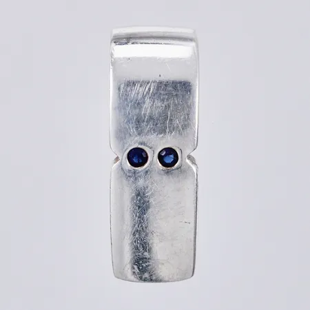 Hänge med svarta stenar, längd: ca 18mm, bredd: ca 6mm, silver, 925/1000 Vikt: 2 g