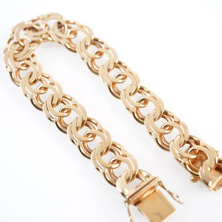 Armband, bismarck, 20cm, bredd 13mm, 18k Vikt: 49,6 g