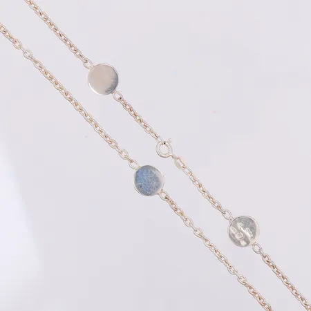 Efva Attling collier "Dots" 70,5cm, 10,9mm, 3mm, original ask, 925/1000 silver Vikt: 24,8 g