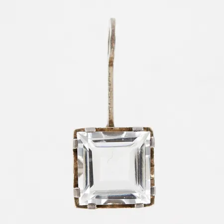 Ring med fasetterad sten 15x15mm, längd 35mm, silver 925/1000 Vikt: 7,2 g