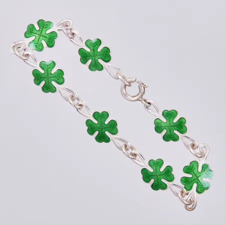 Armband med emalj längd ca 15,5cm, bredd ca 2-10mm, 925/1000 silver Vikt: 6,3 g