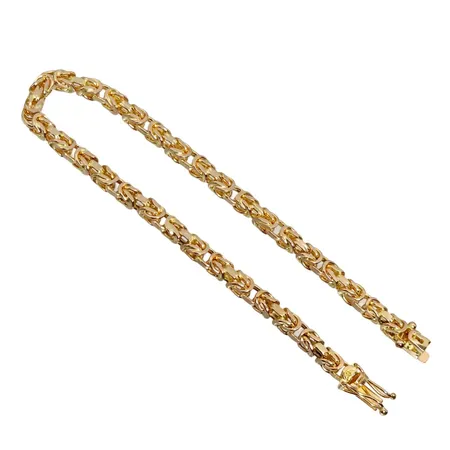 Armband Kejsarlänk, 18K guld, längd knäppt 20,5 cm, bredd 4 mm, tjocklek 4 mm, några lödningar / lagningar Vikt: 21,7 g