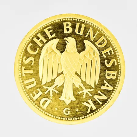 Mynt 1 Deutsche Mark 2001 Deutsche Bundesbank Ø24mm, 23K Vikt: 12 g