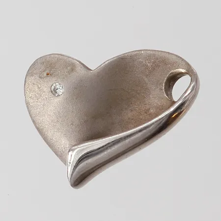 Hänge hjärta, 18x21mm ink ögla, Silver 925/1000. Vikt: 4,6 g