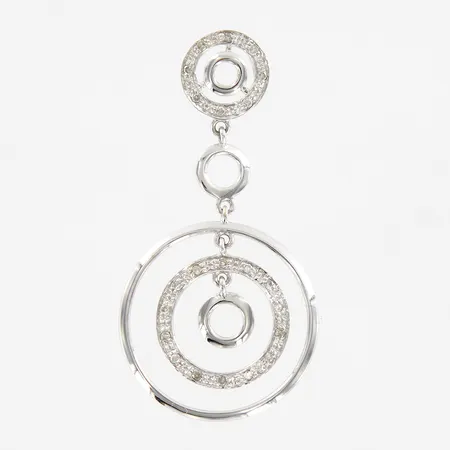 Hänge med diamanter 22x ca 0,005ct, 40mm, bredd: 5-20mm, vitguld 14K Vikt: 1,7 g