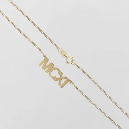 Collier Pansar, 45cm, 18K  Vikt: 2,6 g