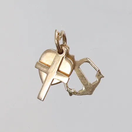 Hänge tro hopp och kärlek, defekt ögla 14K Vikt: 1,1 g