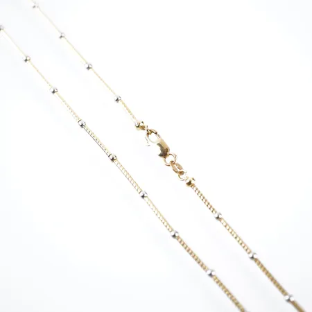 Collier, 43cm ,bredd 2mm, 18k Vikt: 5 g