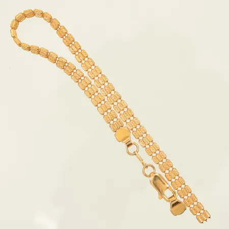 Armlänk längd ca 18cm, bredd 4mm (defekt, trasigt) 21K, 6,7g 