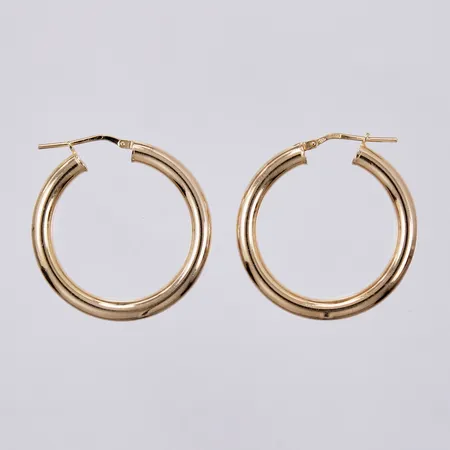 Ett par örhängen GHA förgyllt silver, 32mm, bredd ca 4mm, 925/1000silver Vikt: 5 g