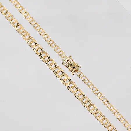 Kedja Bismarck 43cm doserad bredd 3-4,6mm, 18K Vikt: 7,9 g