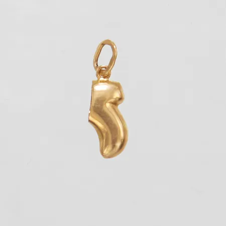 Hänge sko, längd ca 15mm, bredd 5mm, 18K Vikt: 0,3 g