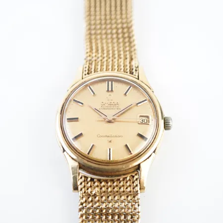 1 herrur Omega Constellation 18k, automatic, 34mm, m 18k länk, bruttovikt 82,1gr