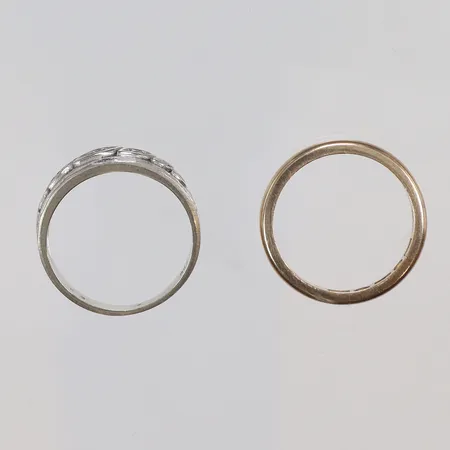 Ringar, gravyr/defekt, 18K  Vikt: 6,7 g