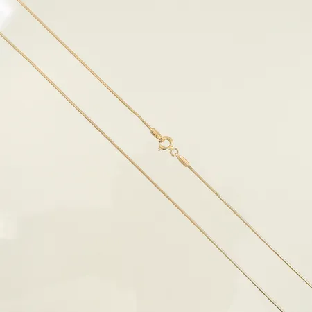 Halskedja, längd 45,5cm, bredd 1mm, 14K, 3,6g Vikt: 3,6 g