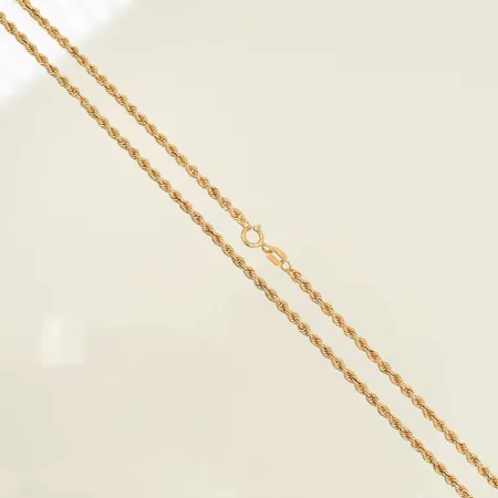 Kedja cordell, 42,5cm, bredd 2,mm, GHA, 18K  Vikt: 2,2 g