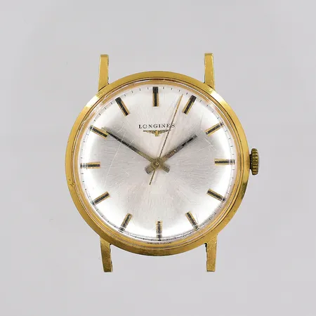 Herrur, Longines 18K Ø34mm manuell, repigt plexiglas, inga tillbehör, personlig gravyr