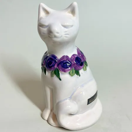 Figurin Katt Design Rosa Ljung 16cm, 8cm, Deco Keramik Helsingborg